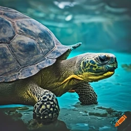 Galapago turtle with AI